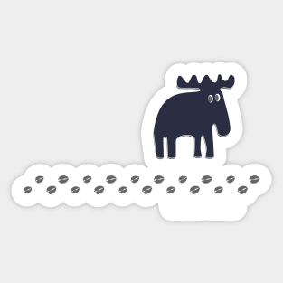 Wildlife tracks - a shy moose Sticker